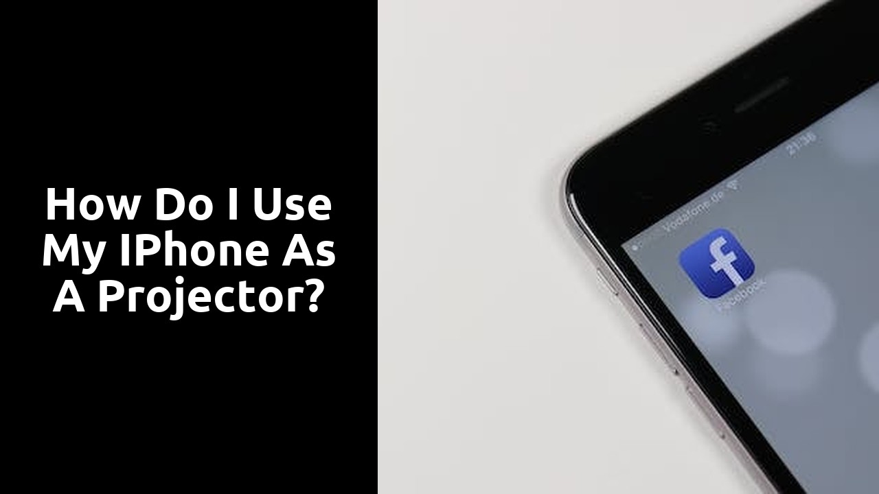 How do I use my iPhone as a projector?
