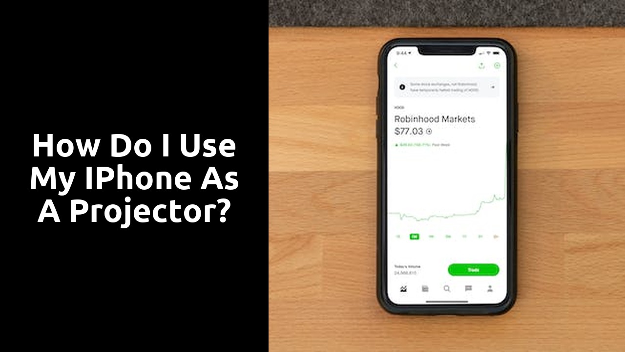 How do I use my iPhone as a projector?